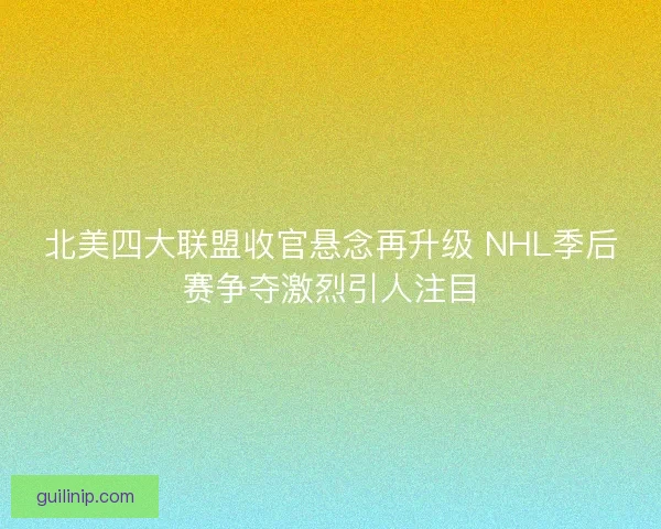 北美四大联盟收官悬念再升级 NHL季后赛争夺激烈引人注目 北美四大联盟收官悬念再升级 NHL季后赛争夺激烈引人注目